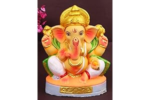 SATVIK 7 INCH 100% Eco-Friendly Ganesha Idol for Mud Clay Sculpting