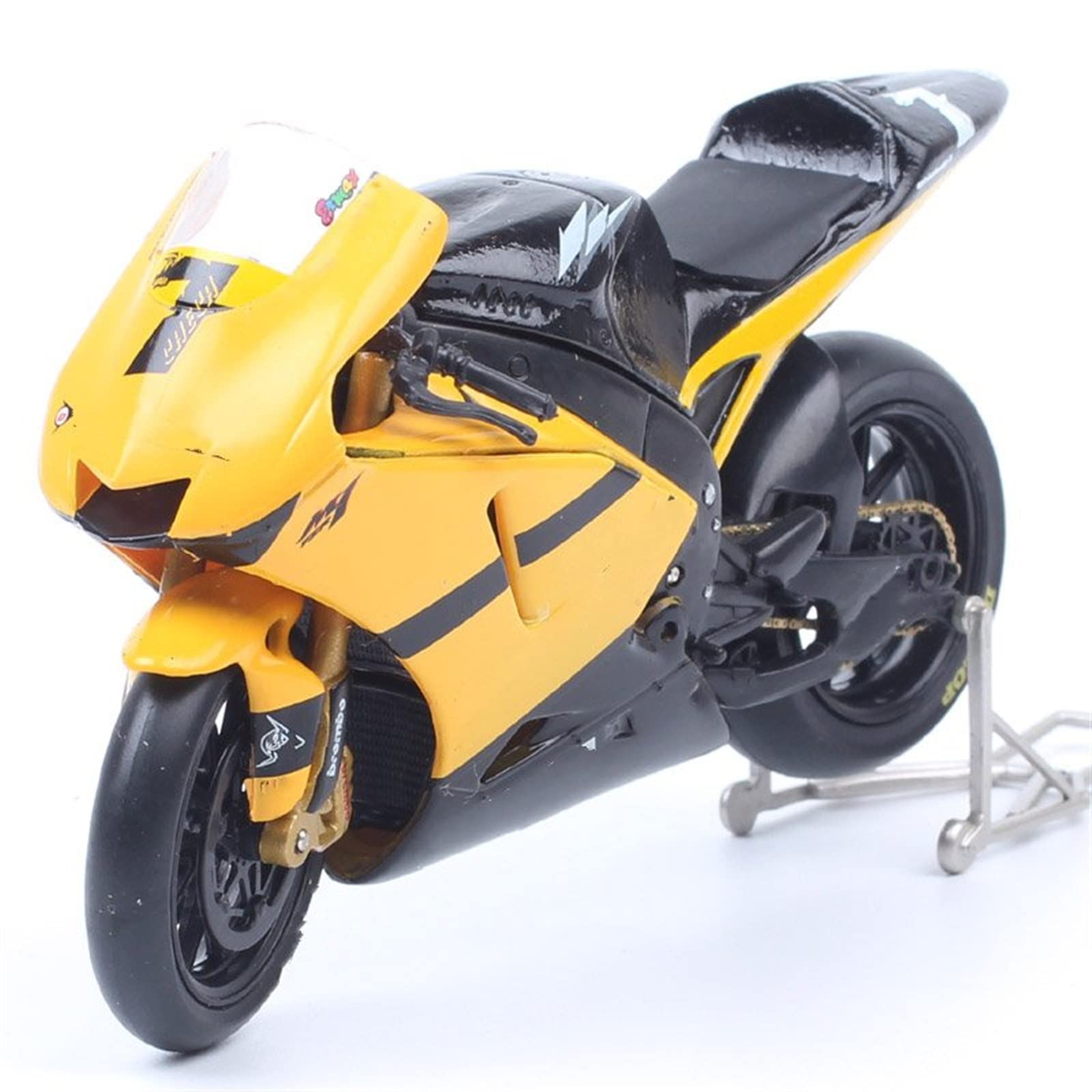 Compatible with Yamaha YZR M1 2006 Rider #7 Carlos Checa 1/18 Scale Racing Motorcycle Die-Cast Miniature Simulation Vehicle Replica