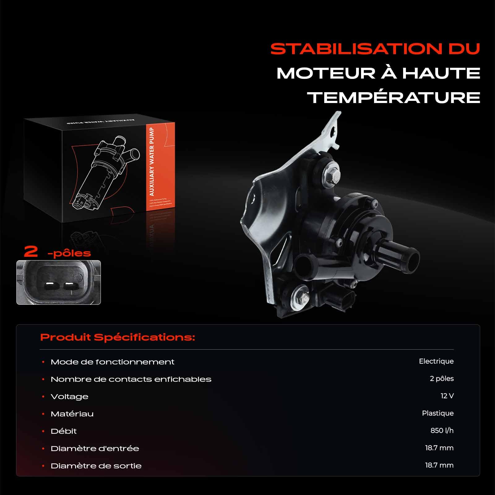 Frankberg Pompe à eau auxiliaire pour essence G9020-47031