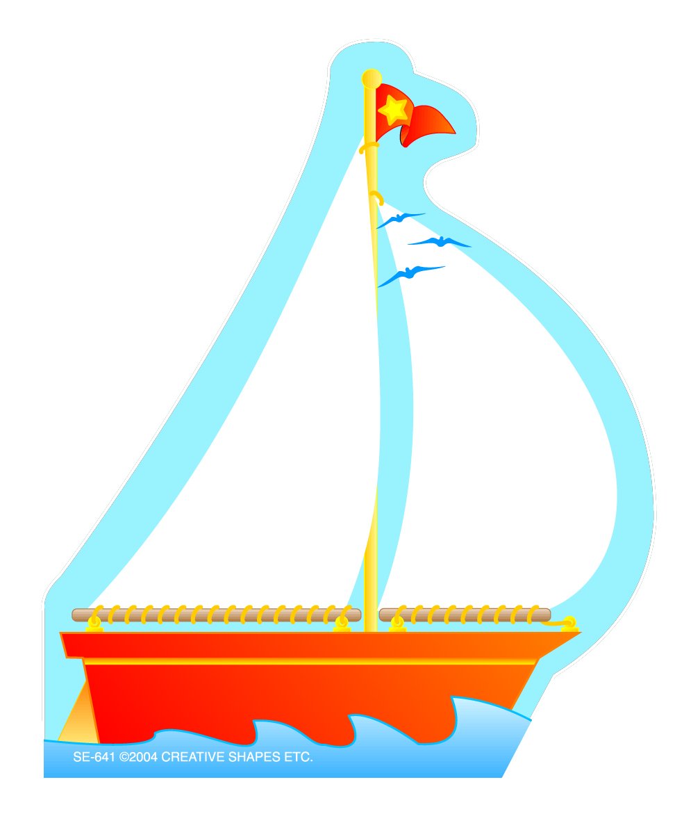 SHAPES ETC. 35 Sheets Sail Boat Mini Notepad 3in Cute Sailing Vessel Notepads Classroom Bulletin Board Decorations Party Décor Kids Crafts VBS