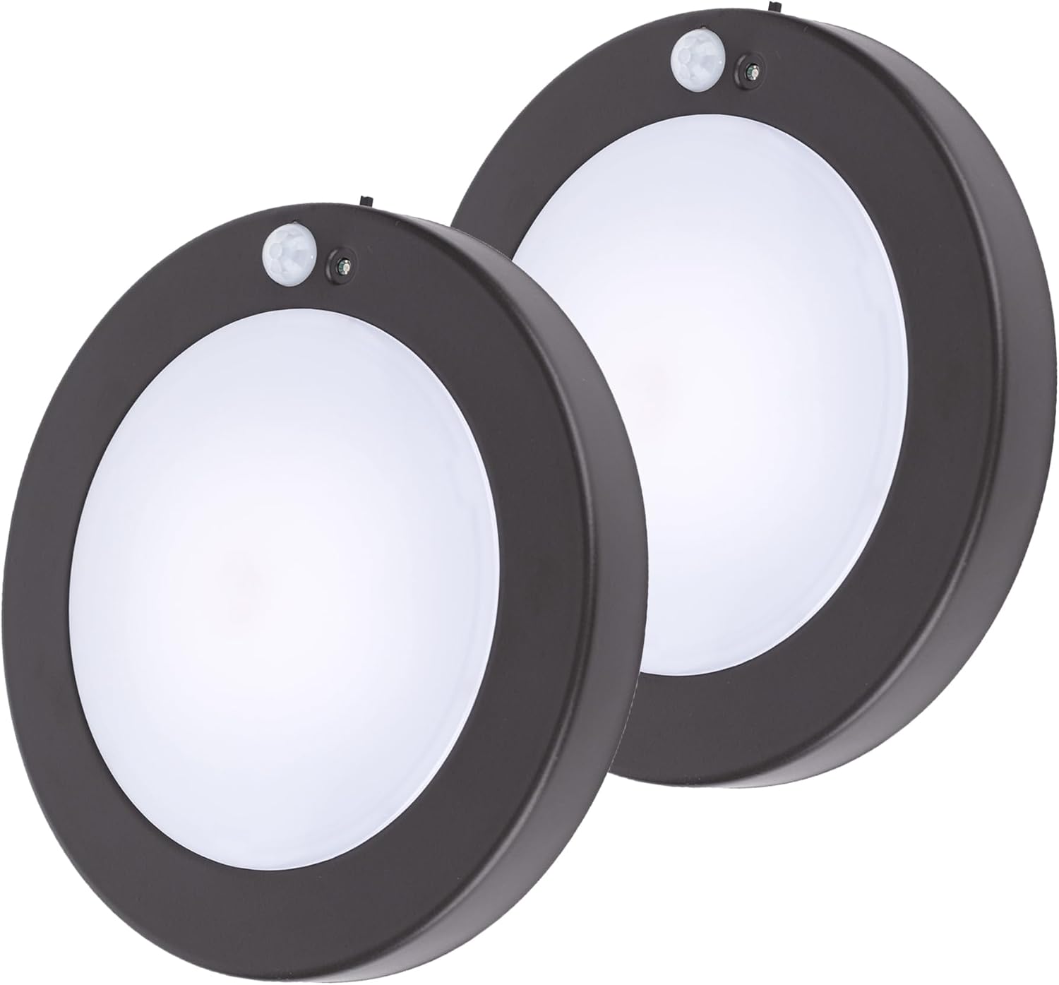 YoonLIT Flush Mount Motion Sensor LED Ceiling Light with Photocell Sensor, ON/Off Automatic for Stair, Porch, Closet, Basement, Hallway, Pantry, 6.2 Inch 10.5W 700 Lumen, Bronze Finish 3000K 1-Pack