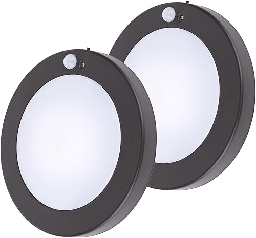 Miniatura 8 de YoonLIT - Lámpara de techo LED con sensor de movimiento de montaje empotrado con sensor de fotocélula, encendidoapagado automático para escalera,