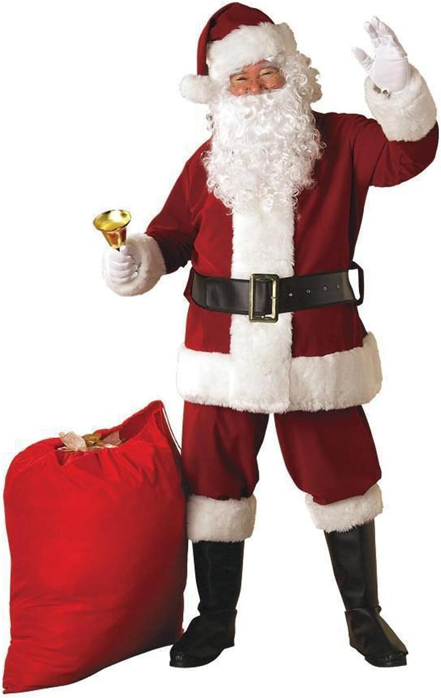 Rubies Regal Crimson Santa Suit with Gloves