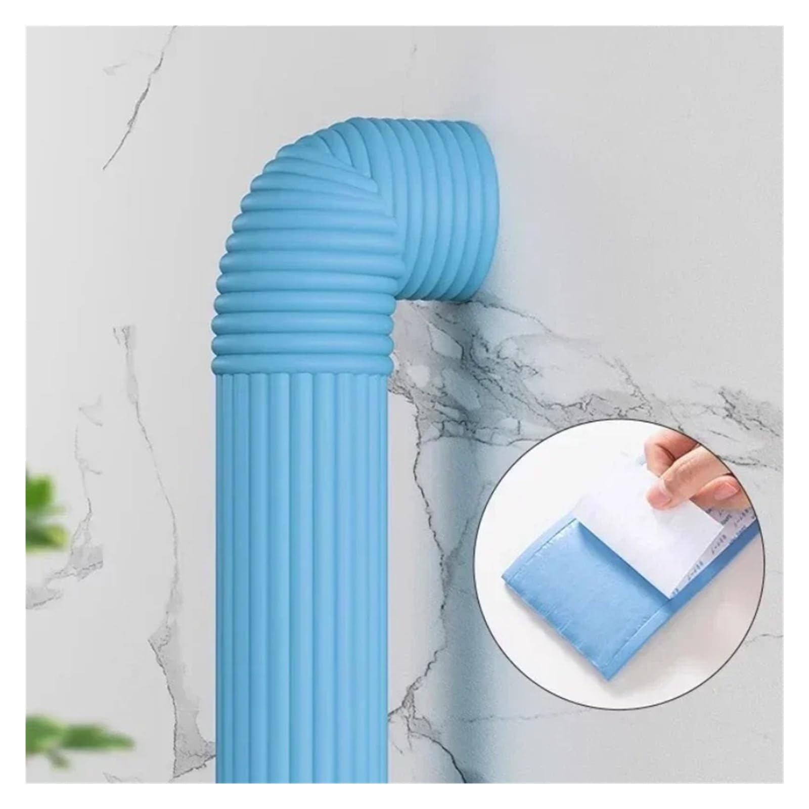 2M Self Foam Insulation Tape for Pipes, Anti Freeze Thermal Wrap for Outdoor Water Pipe, Winter Pipe Protection Foam Wrap as a Decorative Strip for Anti Collision (azul, 2 unidades)