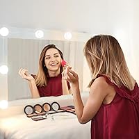Vista 7 de Premtess - Luces de tocador para espejo, estilo Hollywood con 14 bombillas regulables, color y brillo ajustables, cable USB (no incluye espejo)