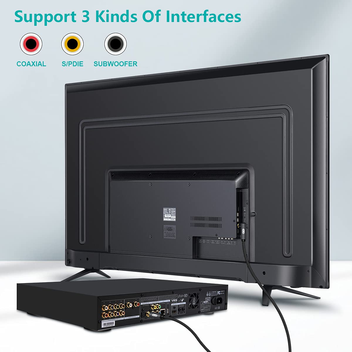 90 Degree Subwoofer Cable RCA to RCA Audio Cable 24K Gold-Plated Nylon Braided Double Shielded Digital Analogue Supports Amplifiers,Home Theater,Hi-Fi Systems,Subwoofer (6.6ft/2m) : Electronics