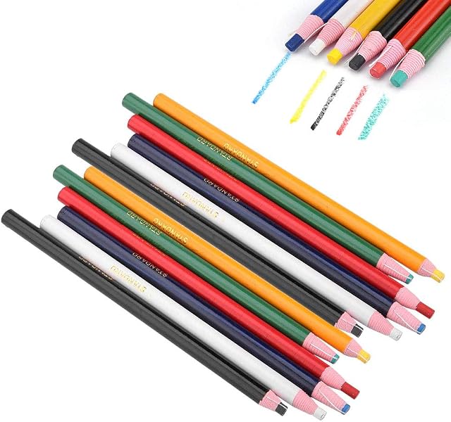 12 Pcs Sewing Mark Pencil, Fabric Mixed Colors Erasable Pen Tailor Dressmaker Craft Marking Sewing Accessories(Color Random)