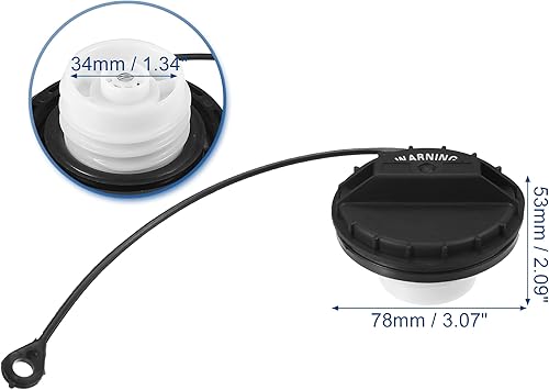 Miniatura 6 de ACROPIX Tapa de llenado de depósito de combustible para Nissan Titan 5.6L V8 2004-2006 No.17251-AR20117251-ZJ01B - Paquete de 1 negro