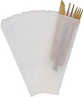 Vista 8 de Quotidian Bolsas de Sándwich de Papel Glassine Encerado Grandes y Planas Blancas de 6" x 9" (15 x 22.8cm) Paquete de 100 – Comestibles Aperitivos