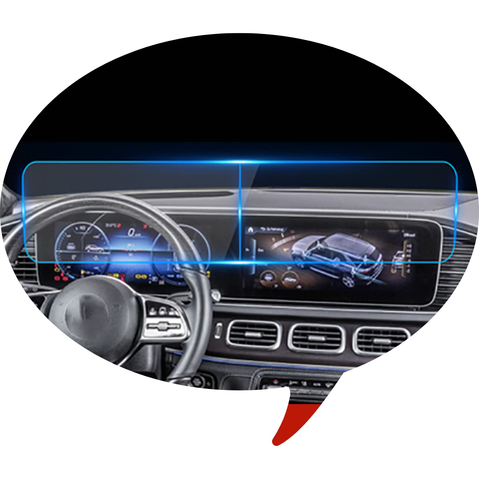 Film protection voiture Benz GLS verre trempé pour trajets en famille