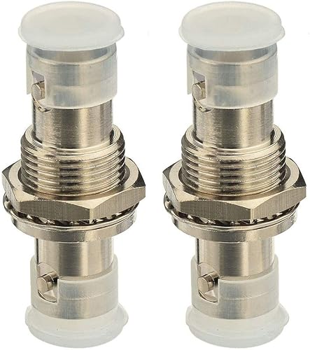 Miniatura 5 de Bingfu Adaptador de conector coaxial BNC hembra a BNC hembra de 50 ohmios, paquete de 2 unidades para sistema de micrófono inalámbrico, receptor CB,
