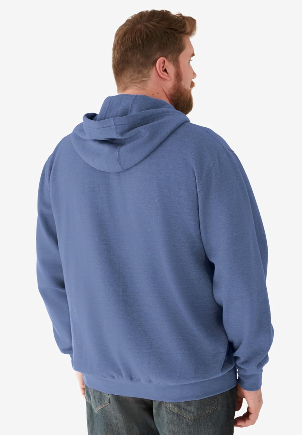 KingSize Men's Big & Tall Fleece Zip-front Hoodie Jacket - Image 2