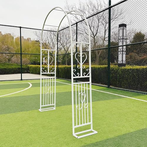 Arcos de jardín para plantas trepadoras, metal de 140 cm a 340 cm, soporte negro/blanco/verde/marrón, 2,2 m x 2,3 m, perfecto para decoración al aire libre