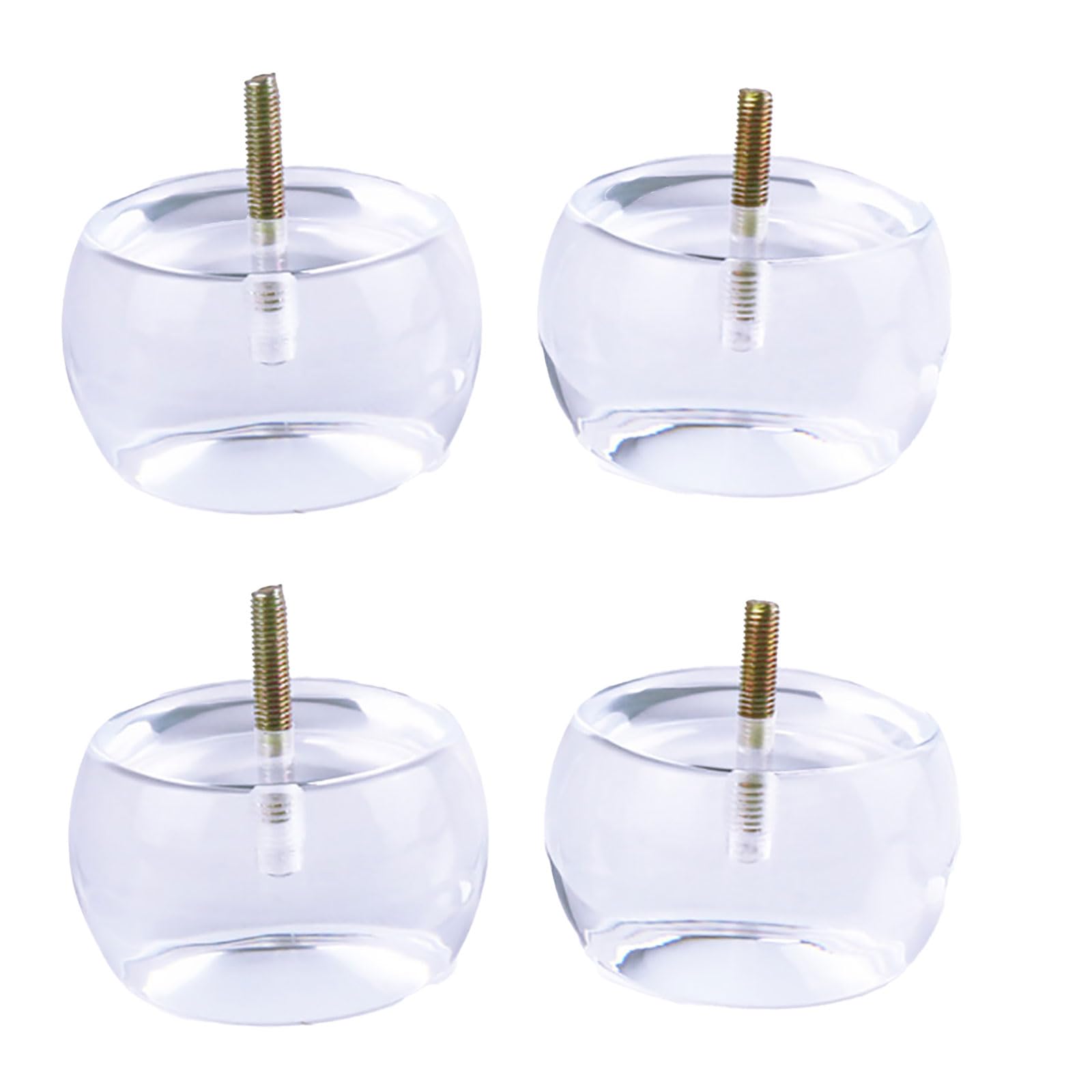 Furniture Legs,Oblate Clear Replacement Sofa Feet Coffee Table Cabinet Replacement Support Leg Footstool Cabinet Bed End Tables DIY Furniture Leg Set,4-Pack