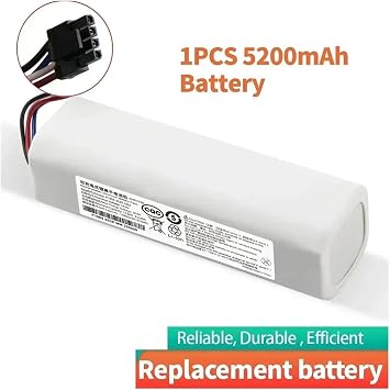 14.4V Replacement Battery P2008-4S2P-MMBK P2150-4S2P-XWDLS,Compatible For Xiaomi Mijia 1T Robotic Vacuum Cleaner,Compatible For Dreame S10 D9 F9 L10Pro L10Plus Battery Replacement Parts For Robotic Va