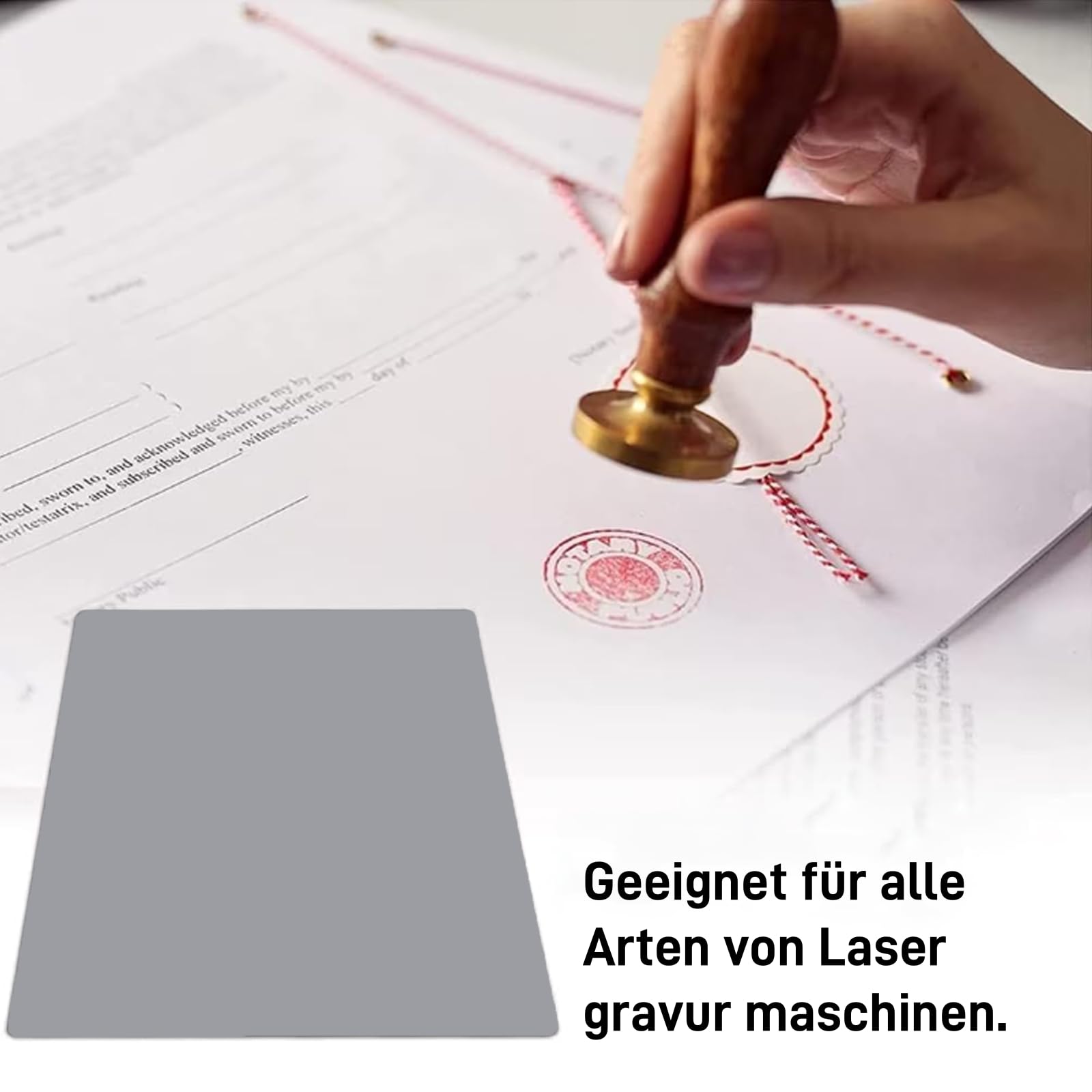 Stempelgummi für Laser, Stempel Gummi zum Lasern A4, Lasergummi Stempelblatt 2 Stück für Lasergravur 2,3mm Dick, Graue Weiche Unterlage für Tinte, Handgefertigte Bastelblöcke