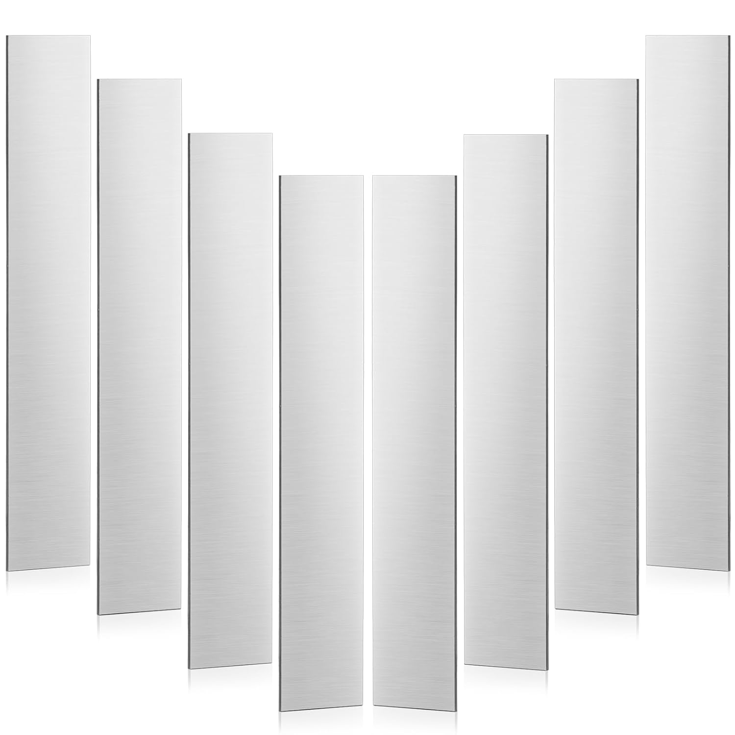 Gisafai 8 Pcs Pure Nickel Strip Nickel Anode Plating Kit Anode Sheet for Electroplating and DIY Plating Experiment (0.04 x 1 x 6 Inches)