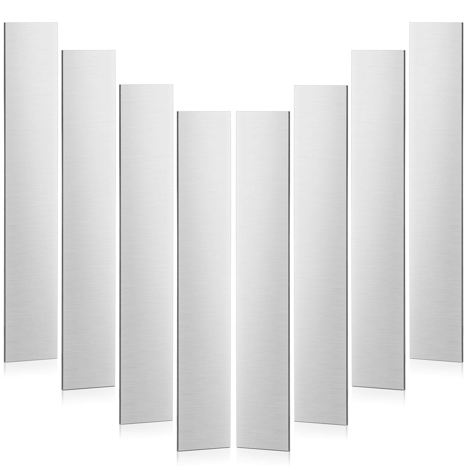 Gisafai 8 Pcs Pure Nickel Strip Nickel Anode Plating Kit Anode Sheet for Electroplating and DIY Plating Experiment (0.04 x 1 x 6 Inches)