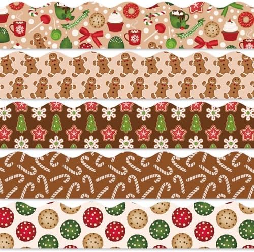 Whaline 69Ft Christmas Bulletin Board Borders Gingerbread Man Can...