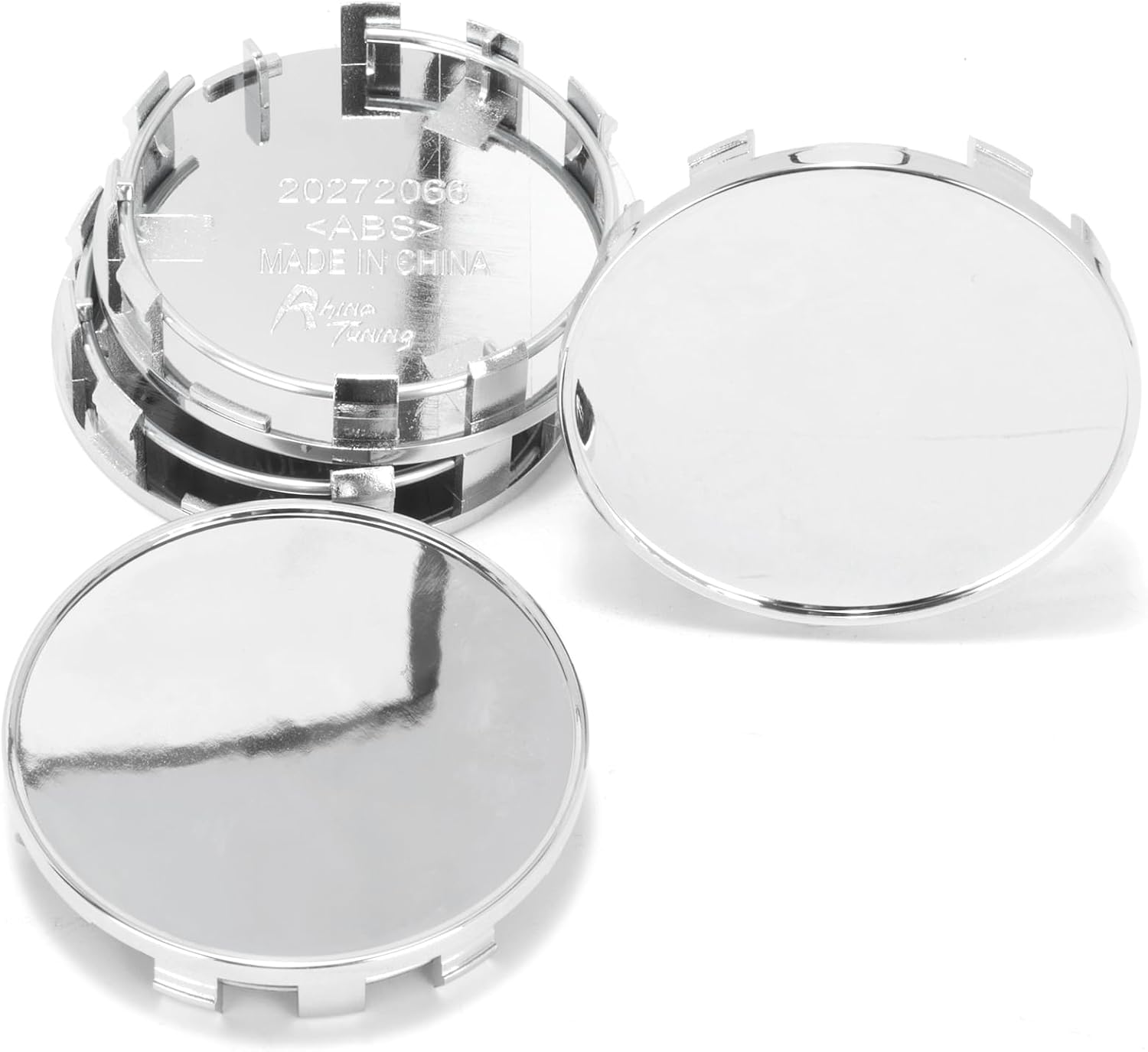 4Pcs 63mm(2.48in) Wheel Center Caps Replacement 42603-YY040 42603-YY050 Chrome Hub Caps, Compatible with 2003-2007 Corolla 2001-2003 RAV4 Rim Caps