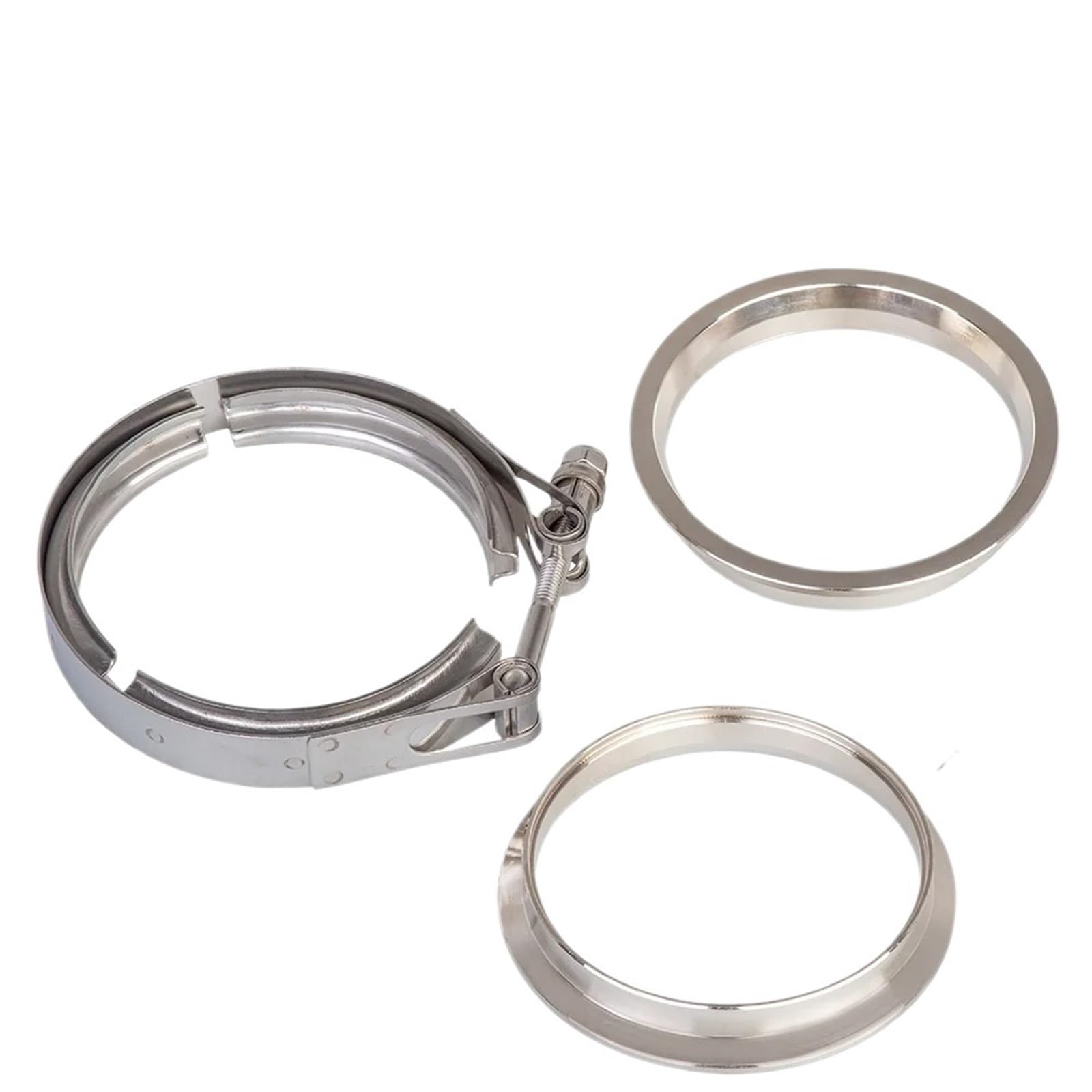 Band clamps Universal 2,.25,.5,3,.,4 inch V Band Exhaust Clamp Flange vband clamp V-Band Muffler(3inch)