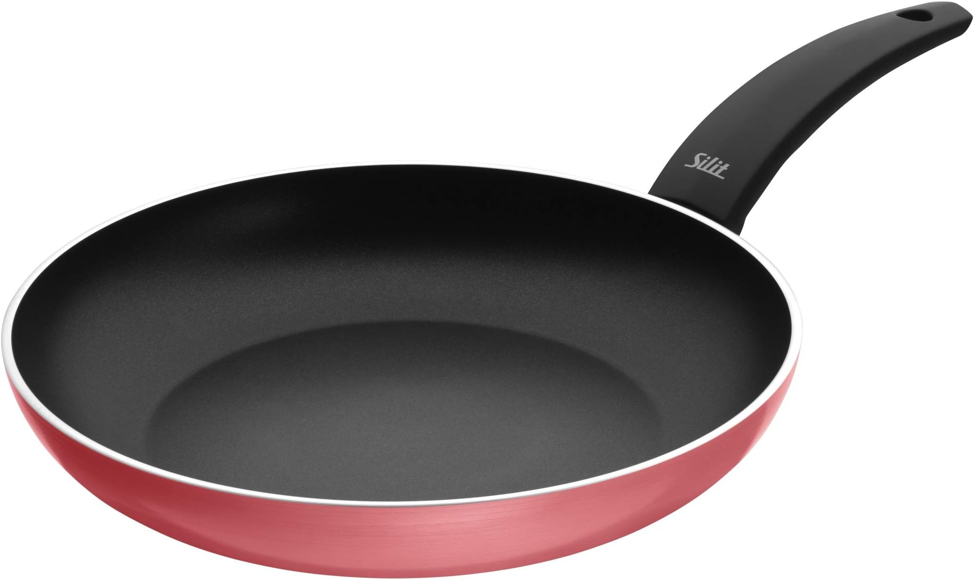 Belluna Frying Pan 28 cm Aluminium Coated with Plastic Handle for Gentle Frying Rose
