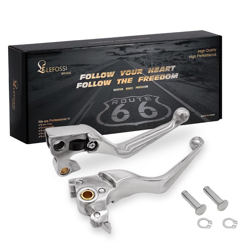 Premium Aluminum Motorcycle Brake & Clutch Lever Compatiable with Harley XL Sportster 883 1200 XL883 XL1200 Forty Eight Seventy Two 2014 15 16 17 18 19 2020 - Safety, Smooth Brake, Polished-image-6