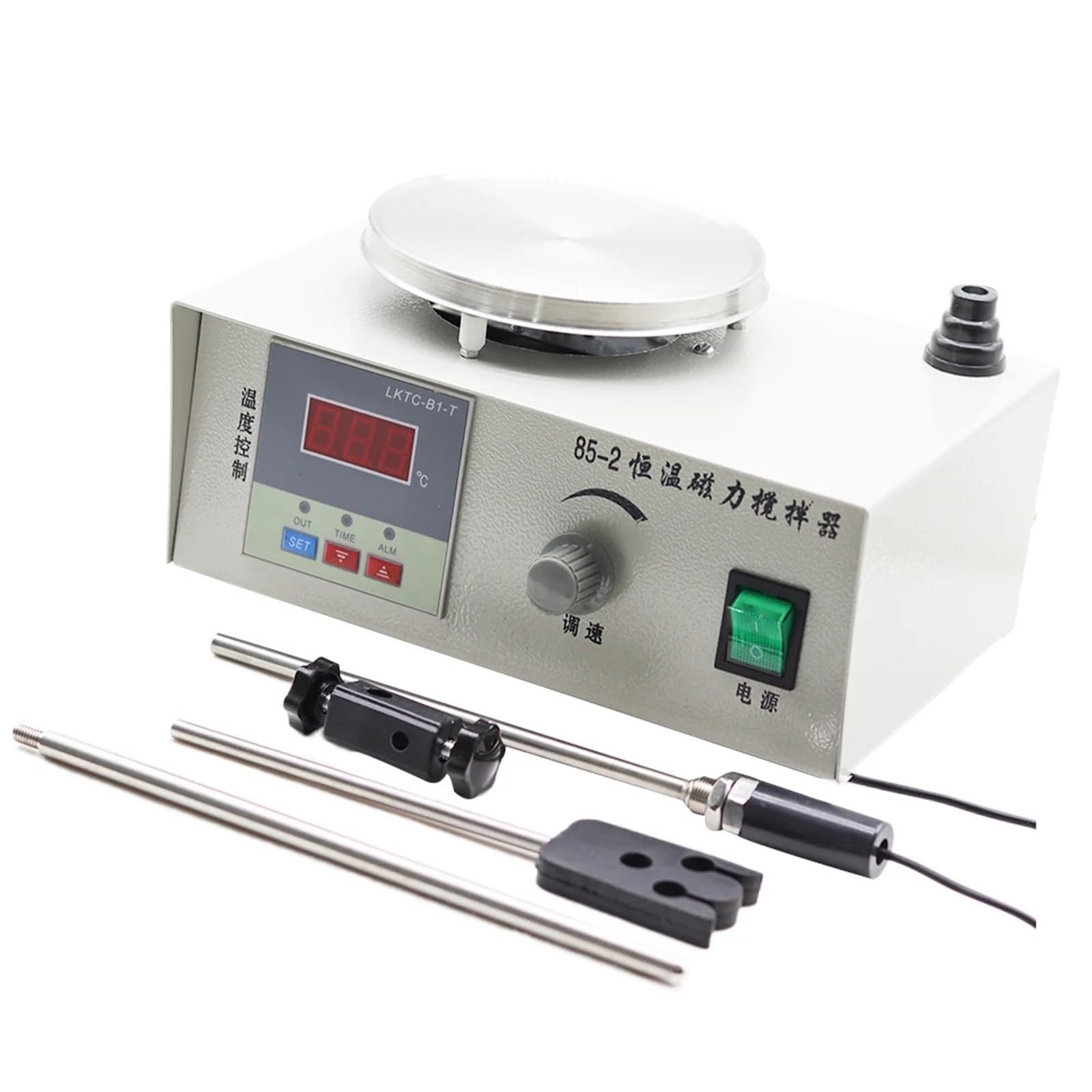 Magnetrührer Vortex Mixer mit digitaler Steuerung, konstante Temperatur Heizplatte, 1000ml Kapazität Kochplatte für Labor und Heimgebrauch
