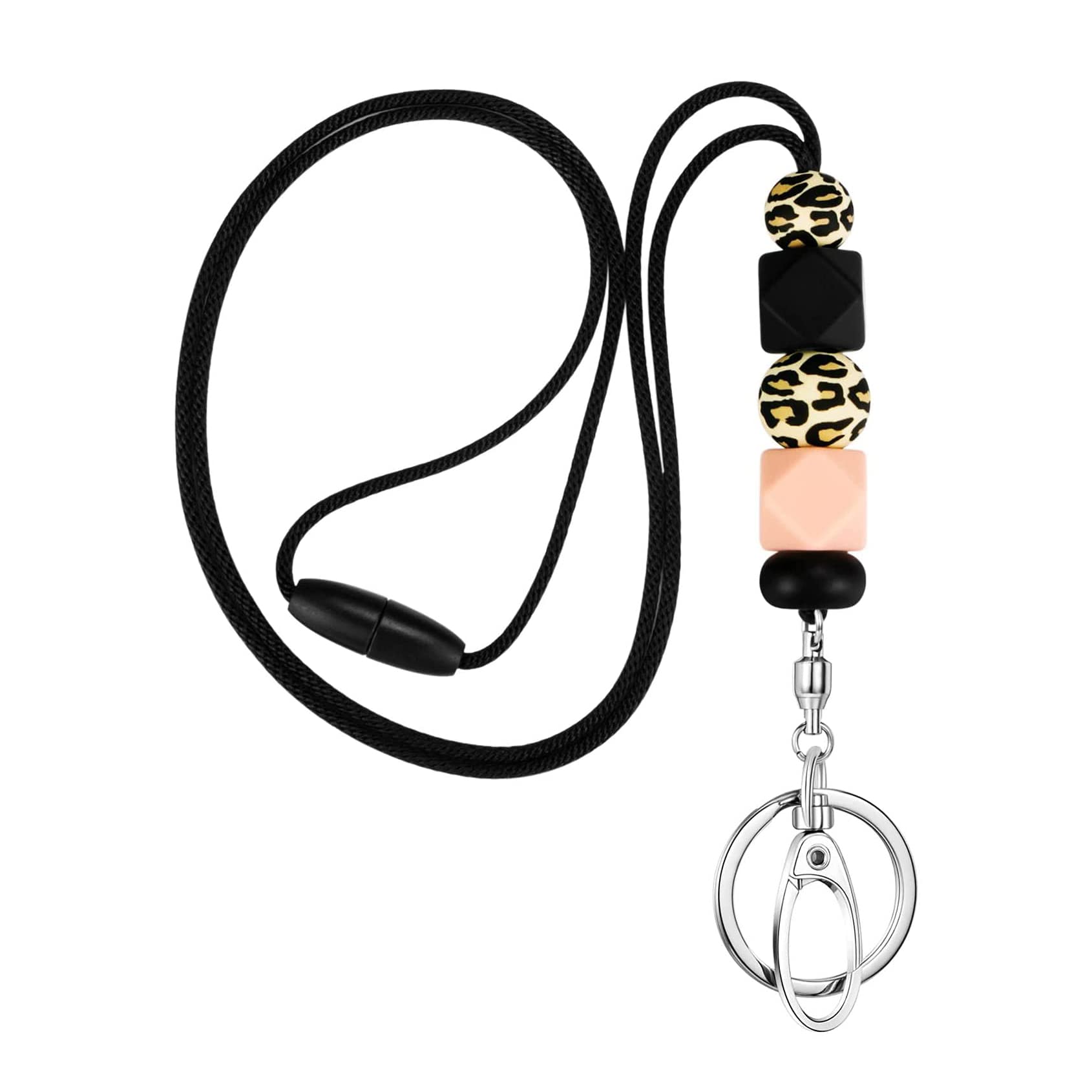 CTRLZS Teacher Lanyards for ID Badges for Teens Silicone Beaded Lanyards for Keys for Women Nurse Worker