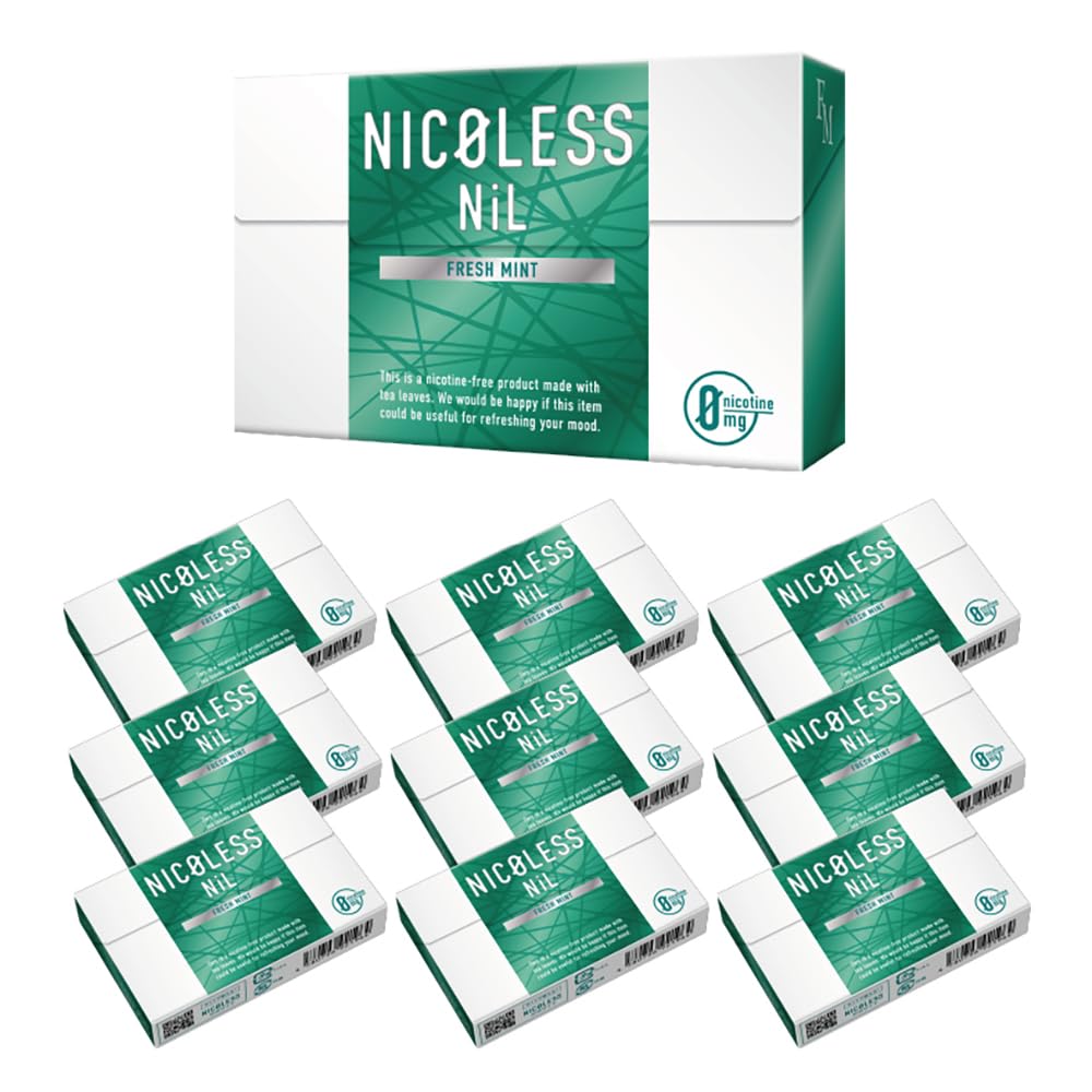NICOLESS NiL 電子タバコ 禁煙グッズ イルマ対応 ニコチン0 ニコレス ニコレスニル メンソール 禁煙パイポ 加熱式タバコ タールニコチン0 ニコチンゼロ ノンニコチン フレッシュミント 1カートン
