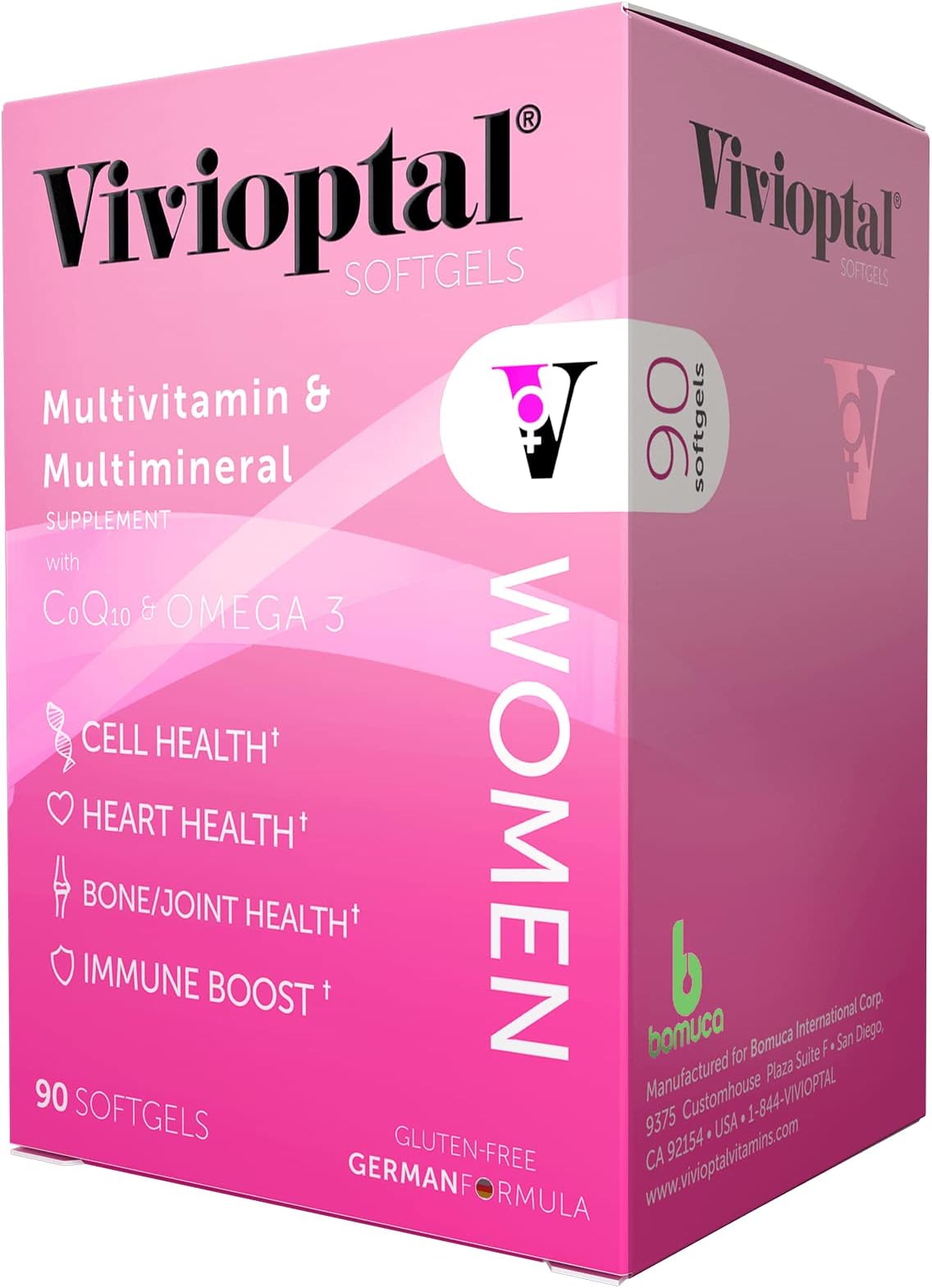 Vivioptal Women 90 Softgels - Multivitamin & Multimineral Supplement - CoQ10 & Omega-3
