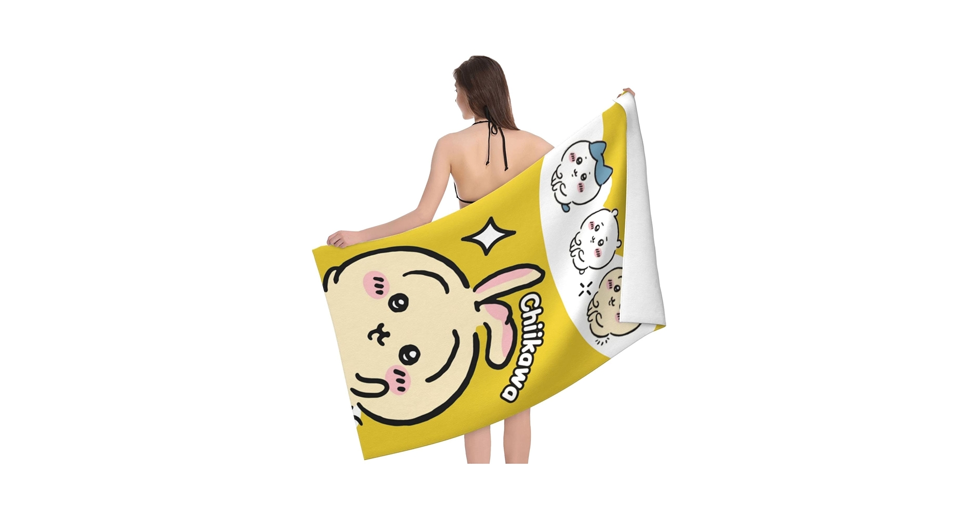 Amazon｜バスタオル ちいかわ うさぎ フェイスタオル ビーチタオル