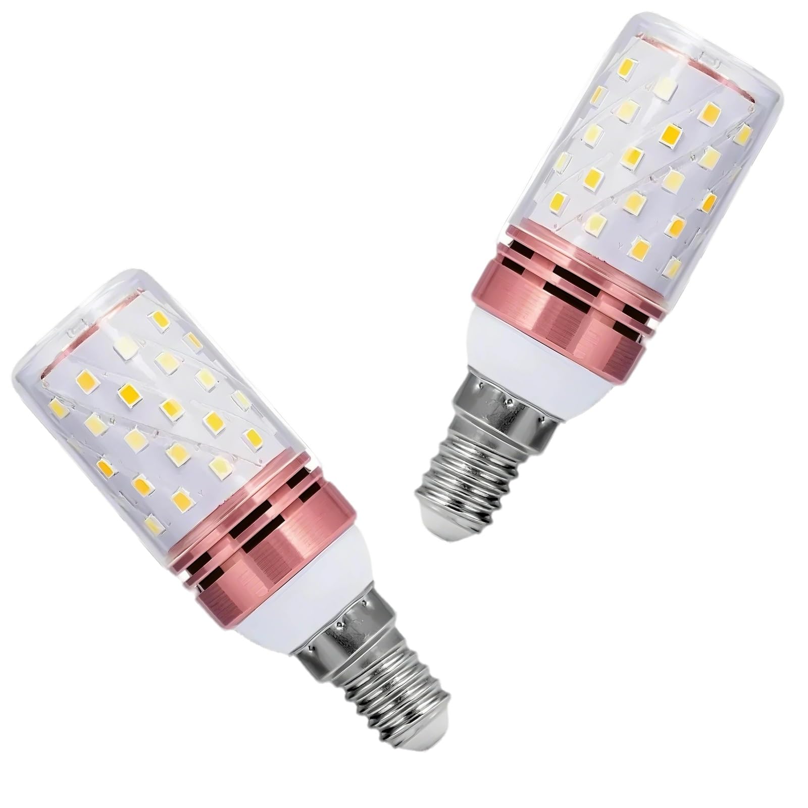 ZFFOZZ 16W E27//E26/E14 LED Corn Light Bulbs (2 Pack) Daylight White 6000K Decorative Bulb for Home Lighting, Non-Dimmable(E14-12W-pink,Warm) — image 1