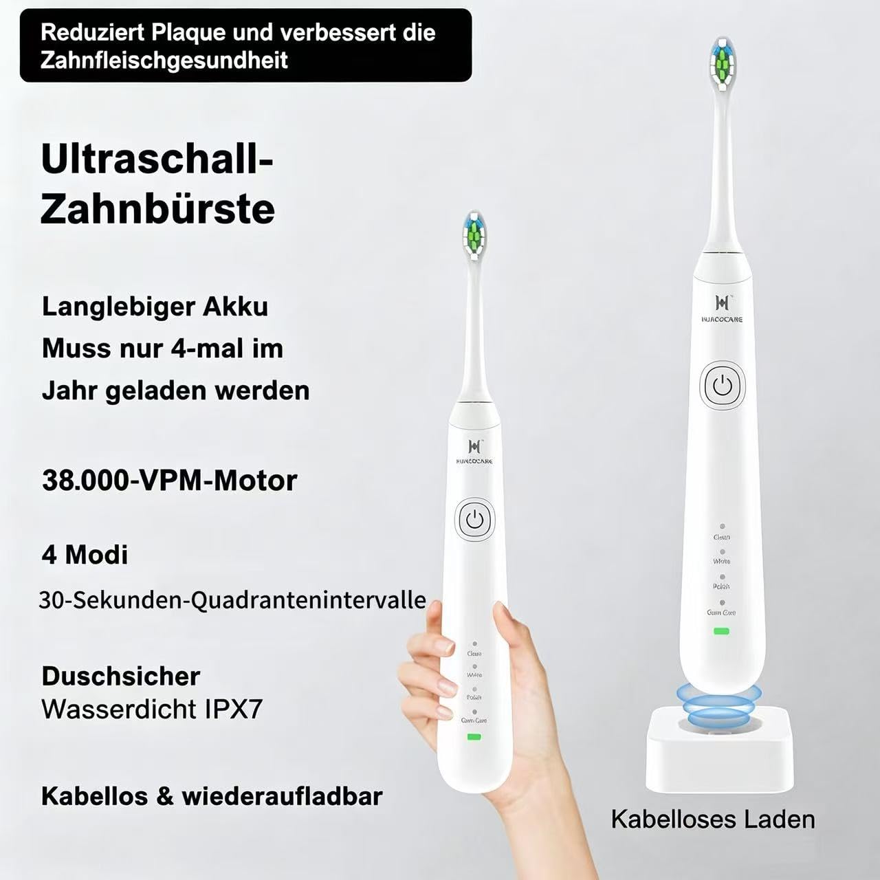 2-in-1 Mundhygiene-Set – Testsieger 2026* – Munddusche & Elektrische Zahnbürste – TÜV-geprüft – Für gesundes Zahnfleisch & gründliche Reinigung – 2000 mAh Akku, IPX7 wasserdicht – inkl. Reiseetui