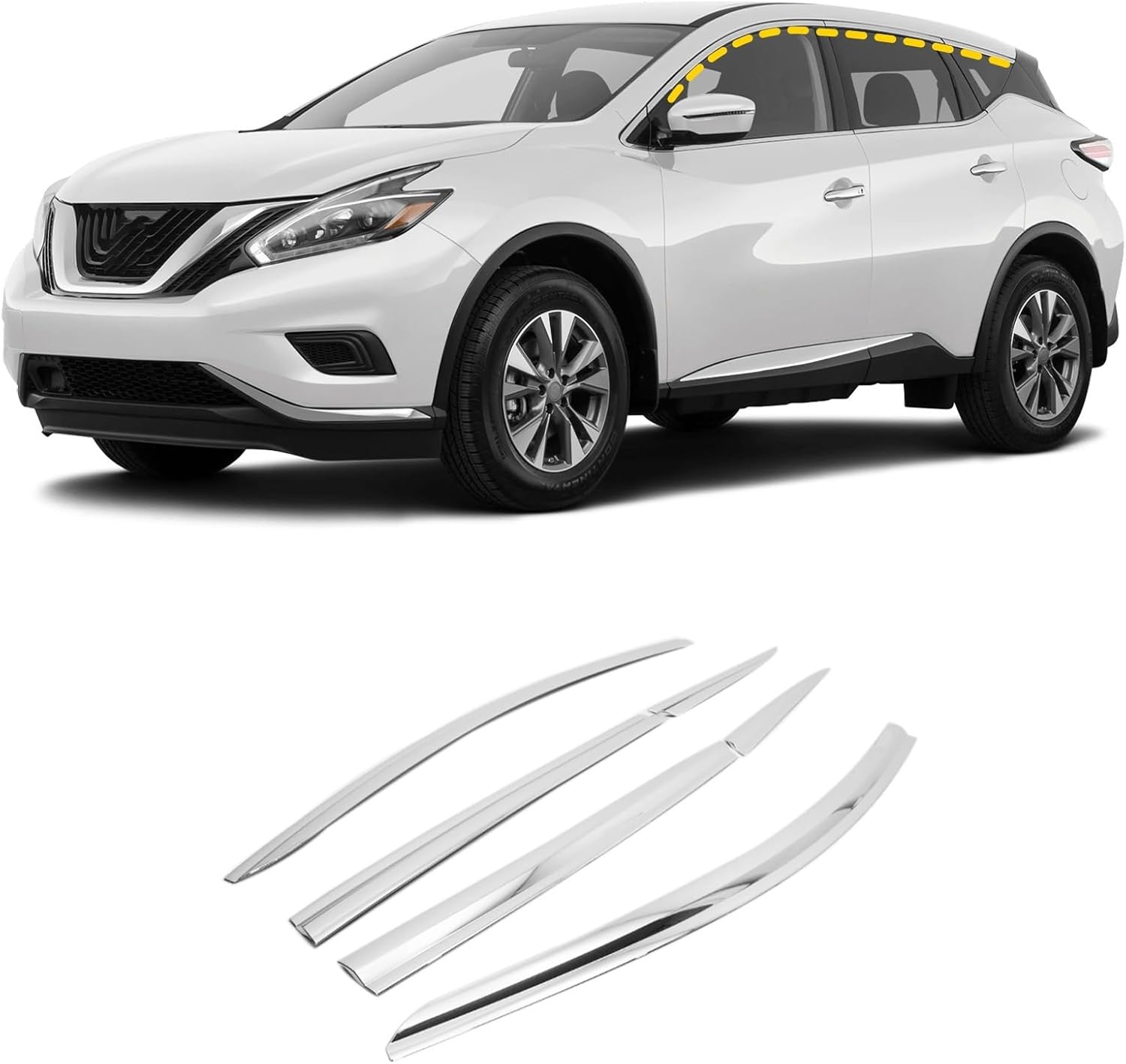 Northern Prime Wind Deflectors & Visors/Rain Guards Compatible with Nissan Murano
