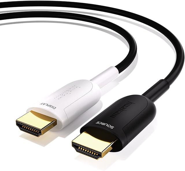huaham 8K Fiber Optic HDMI Cable 5m, Ultra High Speed 8K@60Hz 4K@120Hz 48Gbps HDMI 2.1 Cable, Support eARC RTX 3090 HDCP 2.2&2.3 Dolby Compatible with PS5, Xbox Series X, Roku/Fire/Sony/LG CX TV