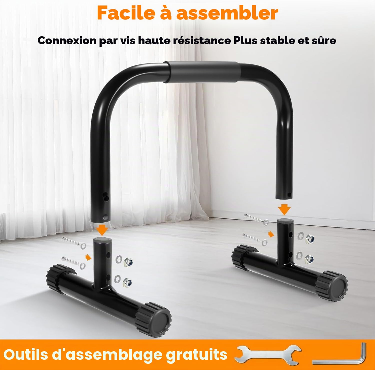 KingMile Parallettes, Push-Up Bars, barre parallele, Matériel de sport de haute qualité et stabilité optimale, Barres de levage, calisthenics, Gymnastique, Entraînement de rue, Musculation