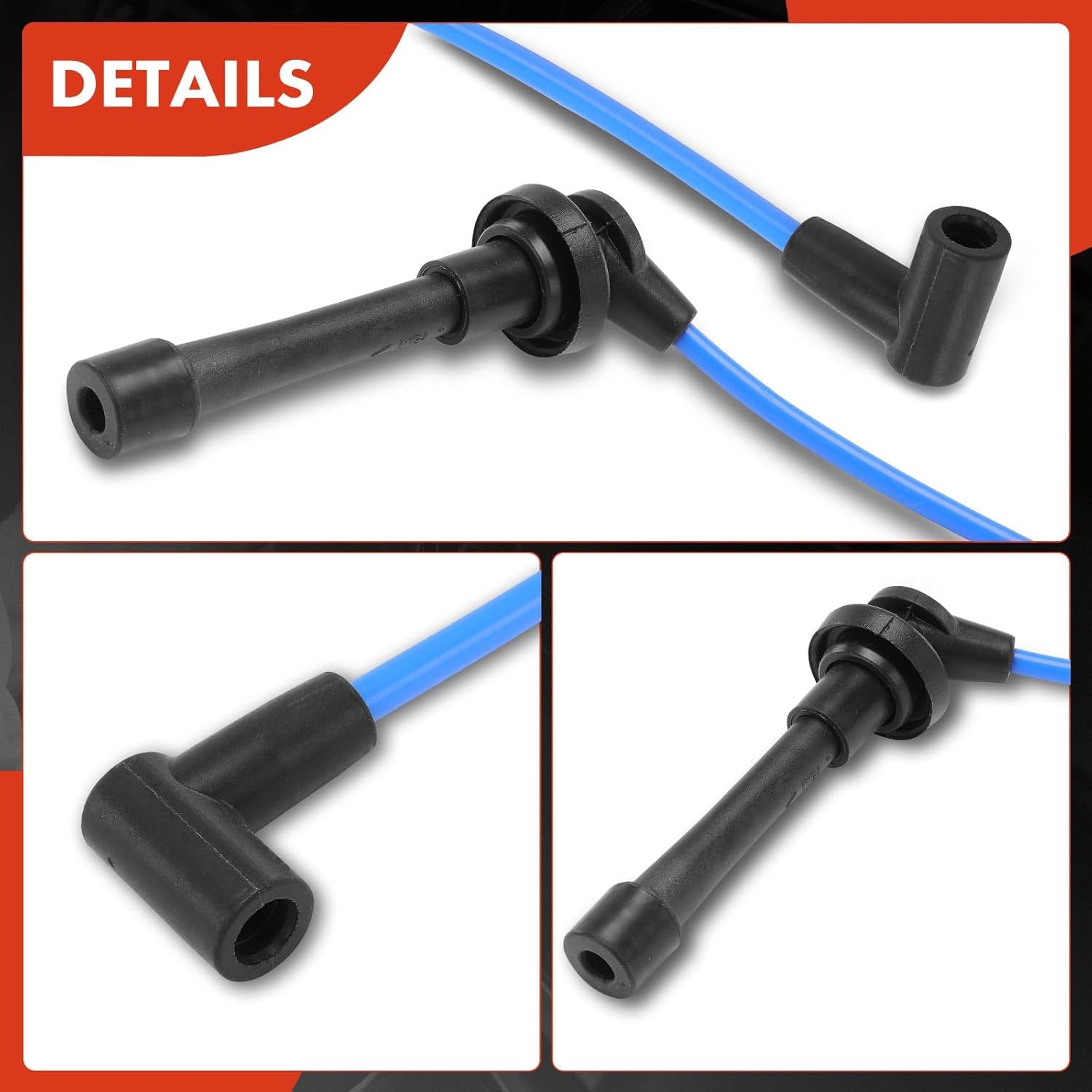 A-Premium 6PCS Spark Plug Wires Compatible with Honda Passport 1994-1996 3.2L & Isuzu Rodeo 1993-1996 3.2L