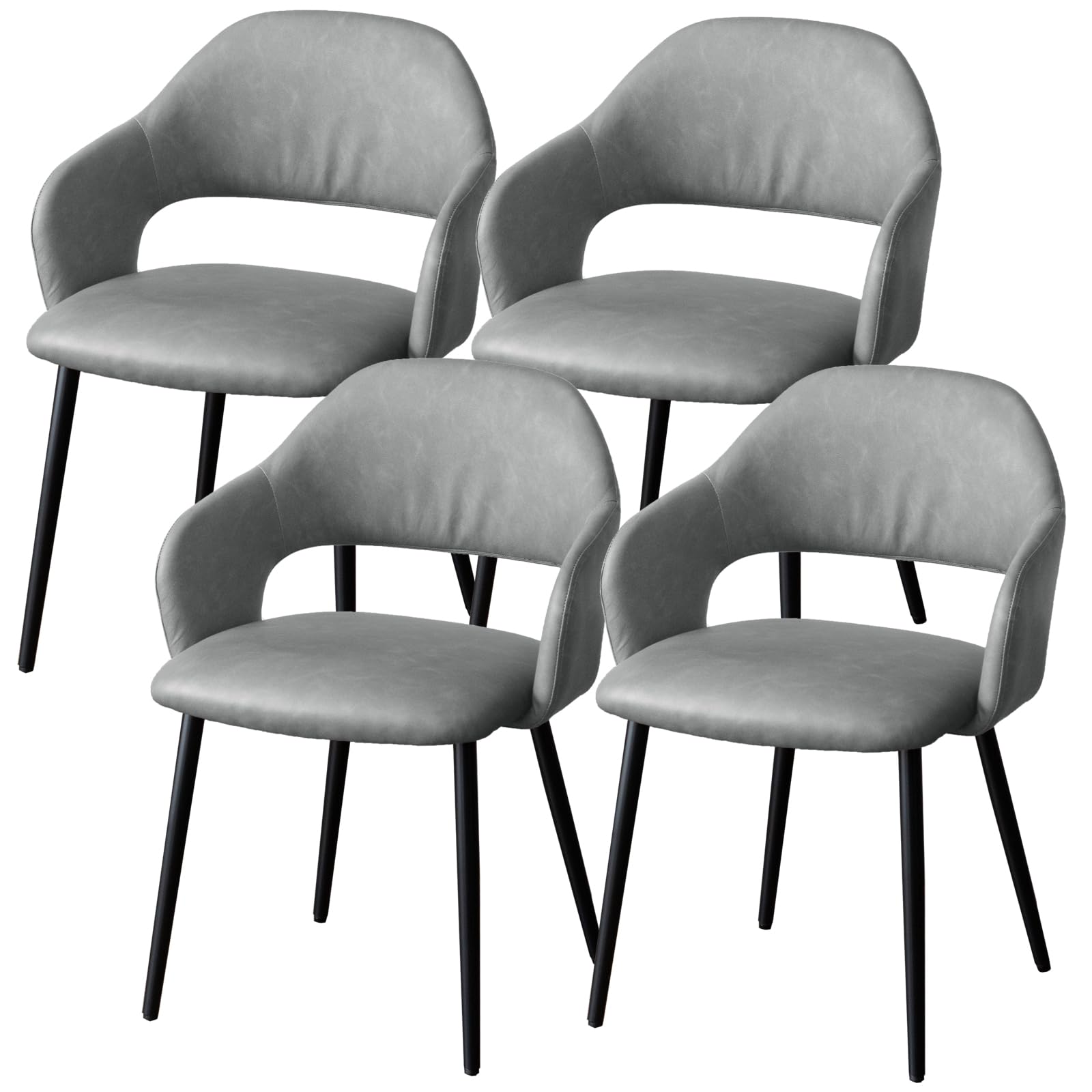 Amazon｜タンスのゲン ダイニングチェア 【4脚セット】 肘付き