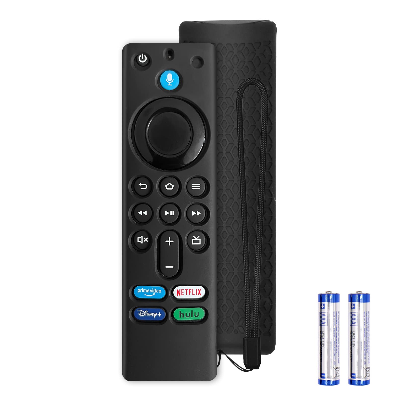 L5B83G 3RD GEN Replacement Voice Remote with Black Cover for Amazon TV Stick (2nd Gen/3rd Gen/Lite/4K) for Amazon TV Cube (1st Gen and Later) for Amazon TV (3rd Gen, Pendant Design)
