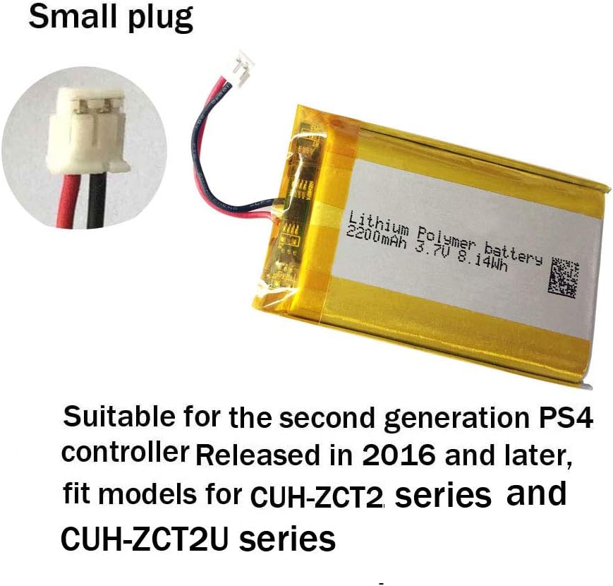 AOLIKES LIP1922-S 2200mAh 3.7v Lithium Battery Replacement for Sony PS4 Pro Dual Shock 4 CUH-ZCT2E CUH-ZCT2U Wireless Controller 2Pack