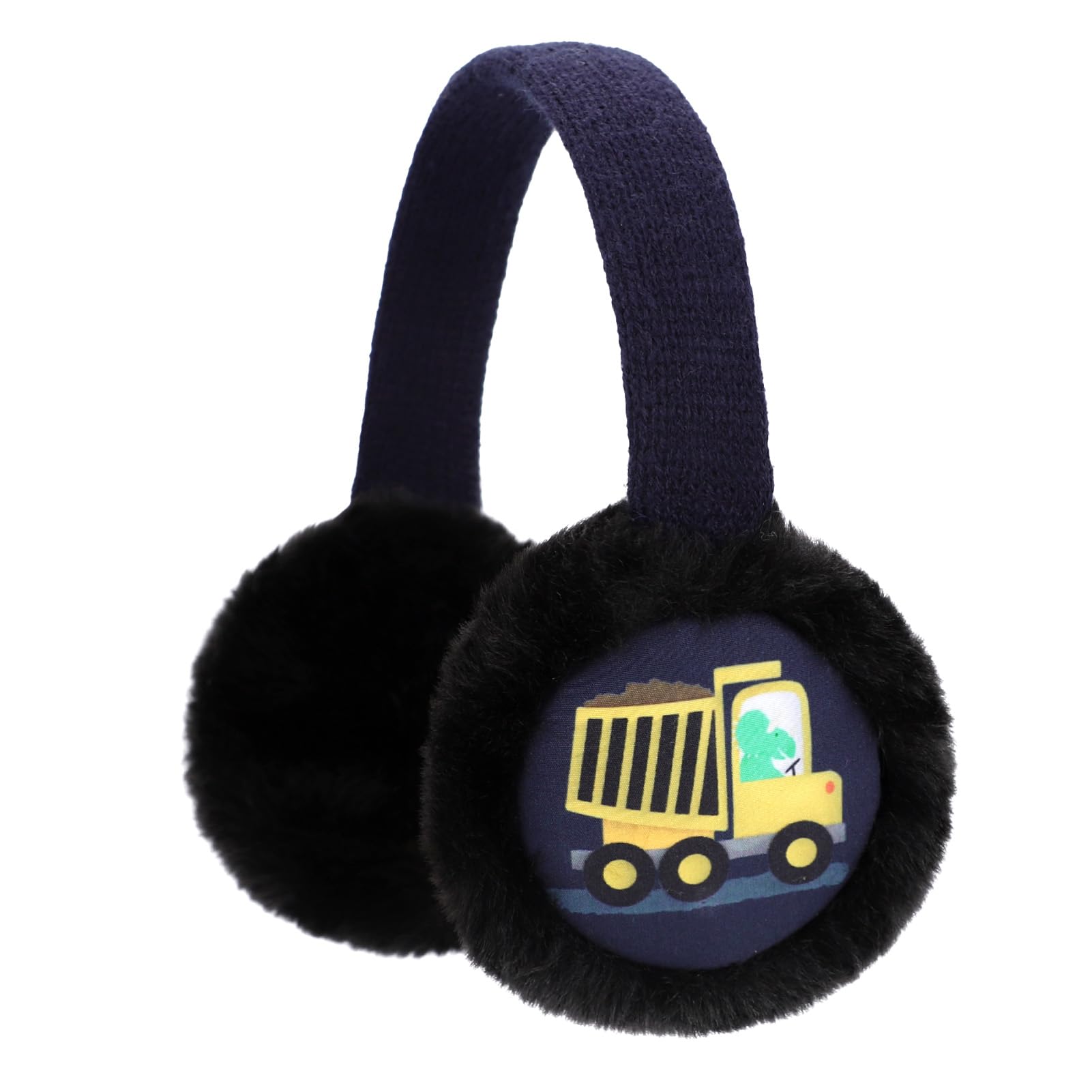 ZTL Kids Knit Earmuffs Soft Plush Ear Warmers Winter Outdoor Ear Muffs for Boys Girls