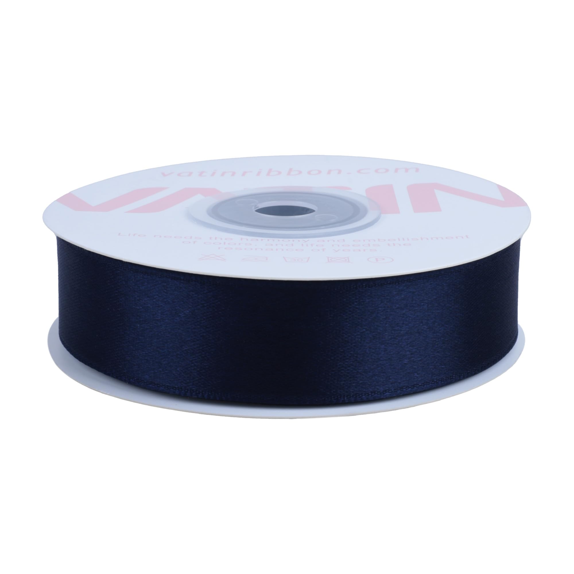 VATIN Navy Satin Ribbon Polyester 20mm X 23m(25 Yards) Craft Fabric Ribbon Perfect for Gift Wrapping,Hair Bow,Party Balloon Trimming - Image 3
