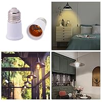 Vista 5 de Extensor de enchufe E26, base media estándar, adaptador de enchufe de extensión de 2.56 pulgadas, extensión de enchufe de bombilla, adaptador