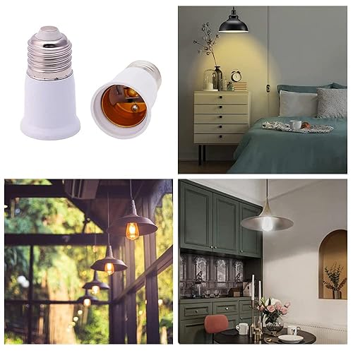 Miniatura 5 de Extensor de enchufe E26, base media estándar E26 a E26, adaptador de enchufe de extensión de 2.56 pulgadas, extensión de enchufe de bombilla,