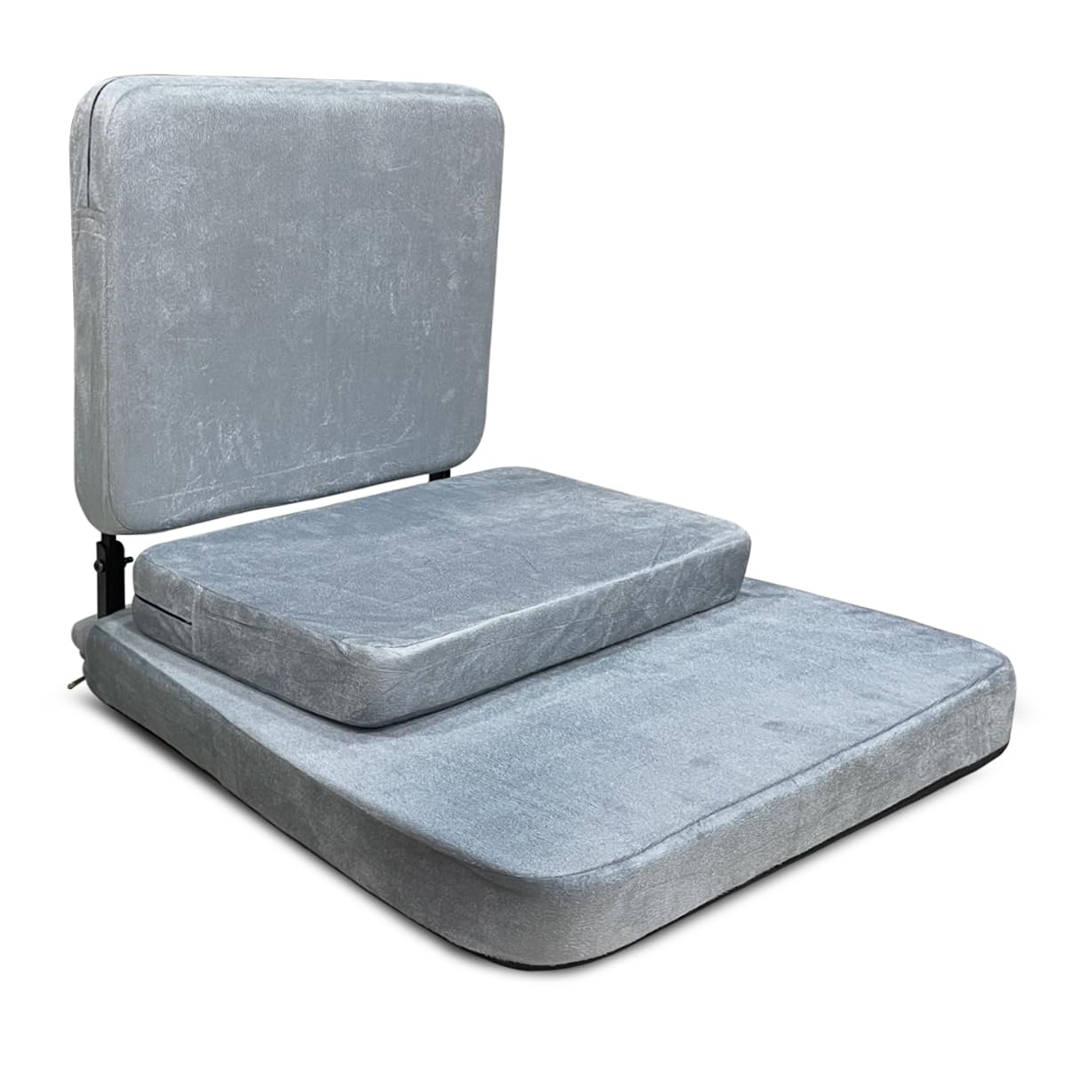 Kawachi 90° Premium Buddha Meditation Floor Chair, Foldable and 90° Fixed Back Support Chair, Ideal for Seating, Yoga, Gaming and Meditation (Grey) 2