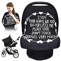 Vista 1 de Metplus Funda de asiento de automóvil sin contacto para bebés, fundas de lactancia para mamá, bufanda de lactancia, toldo multiusos para asiento