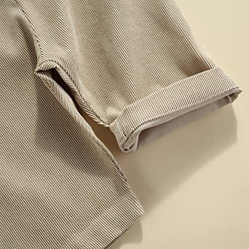 Newborn Baby Boy Girl Summer One Piece Button Suspender Overalls Jumpsuit Sleeveless Plain Romper Outfit Bib Pants (A-Khaki, 18-24 Months) #TOP5