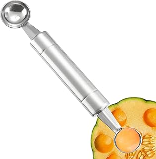 Gkumgwo Cuchara de bola de helado, cuchara de bola de sandía - Cortador de bolas de sandía Cuchara de frutas de acero inoxidable - Gadgets de cocina de doble cara, material de grado alimenticio