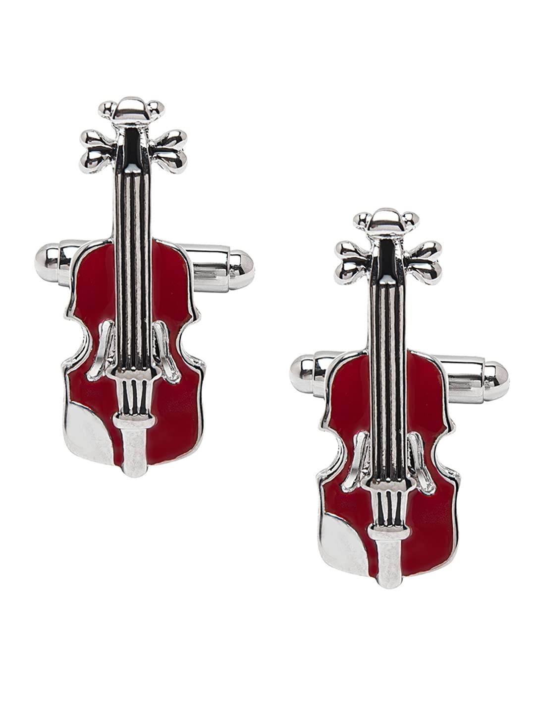 Shining Jewel - By Shivansh Shining Jewel Elegant Fancy And Designer Silver Plated Violin Design Cufflinks For Men (B09NSWK3PJ) Amazon Price History, Amazon Price Tracker